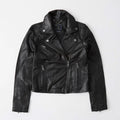 Women’s Black Biker Leather Jacket | Signature Full-Grain Moto | Full Grain Apparel