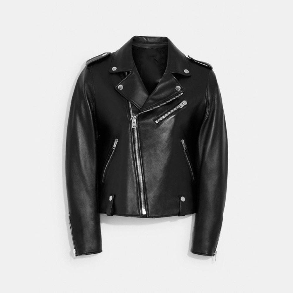 Women’s Black Biker Sheepskin Leather Jacket | Classic Slim-Fit Moto | Full Grain Apparel