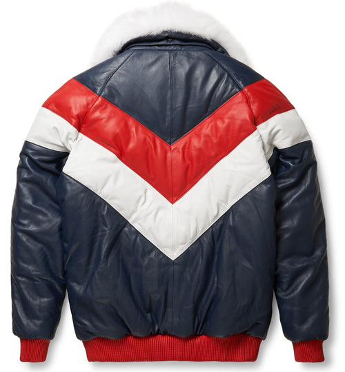 Chaqueta de aviador de cuero para hombre | Prenda de piel plena flor
