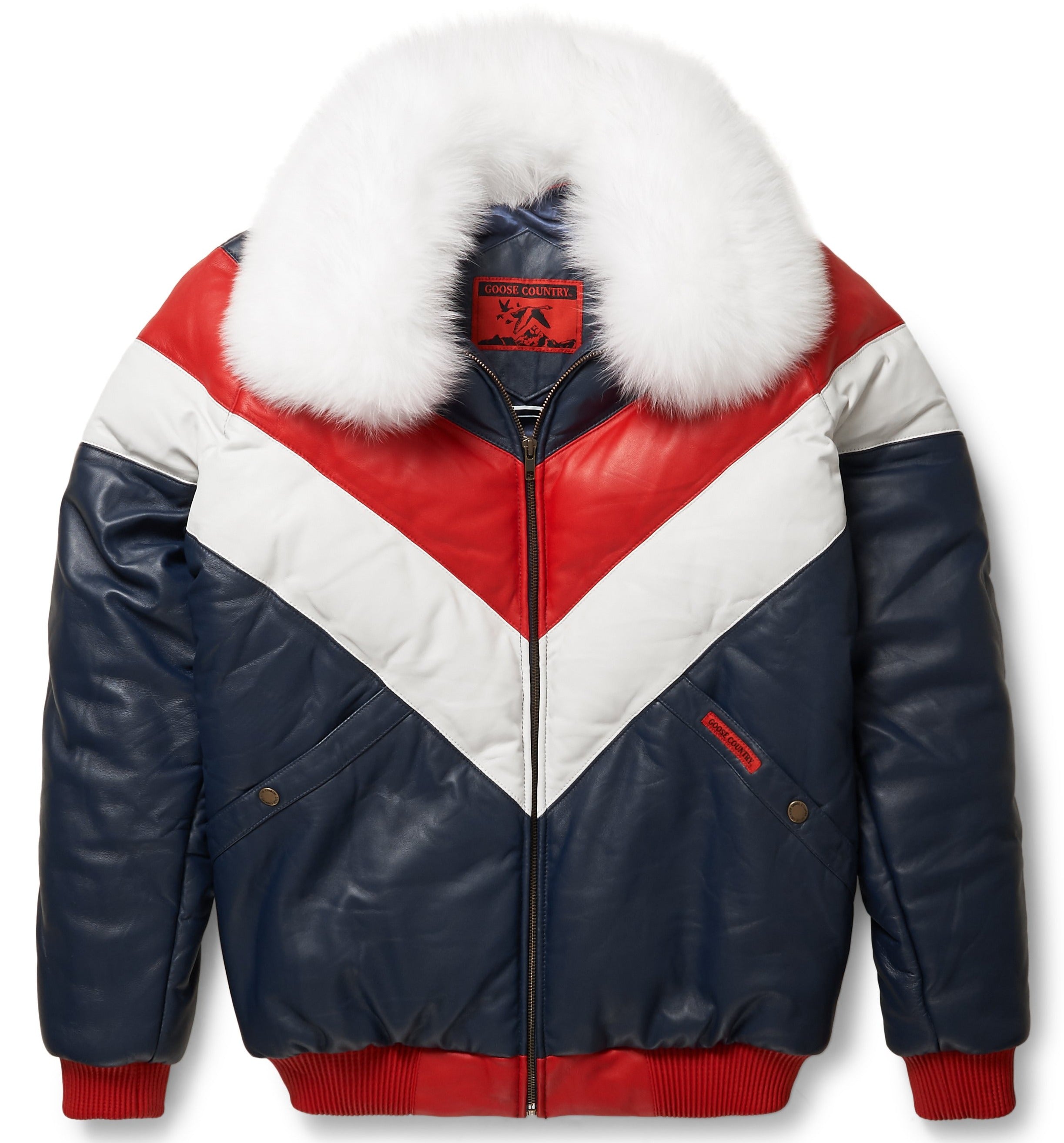 Men's Leather V-Bomber Jacket | Full Grain Apparel