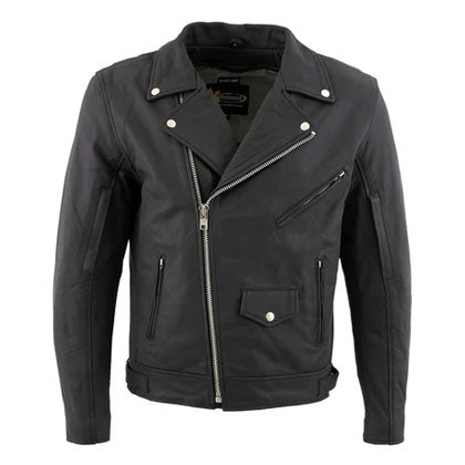 Men’s ‘Reaper’ Matte Black Leather Moto Jacket | Stealth Biker Outerwear | Full Grain Apparel