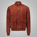 Men’s "Apex Raider" Aviator-Biker Hybrid | Premium Brown Sheepskin | Full Ginger Shearling | Full Grain Apparel