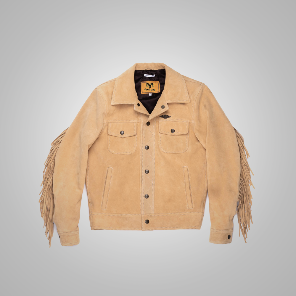 Men’s "Iron-Spirit" Western Jacket | Premium Brown Grain Leather | Native American Heritage Moto-Field Hybrid | Full Grain Apparel