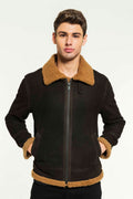 Men’s Aviator Toffee Shearling Jacket | Full Grain Apparel