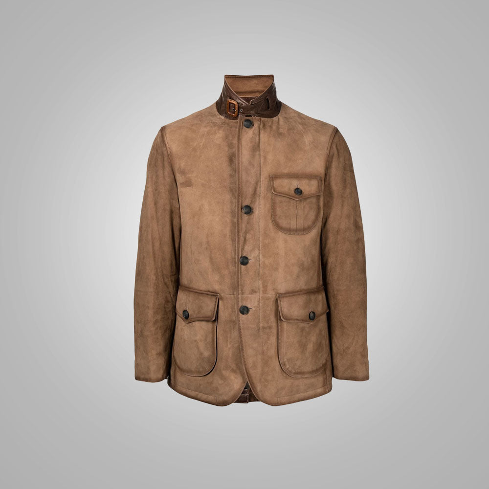 Men’s "Everest Estate" Blazer | Premium Chocolate Brown Suede | Genuine Goatskin Suede Sport Coat | Full Grain Apparel