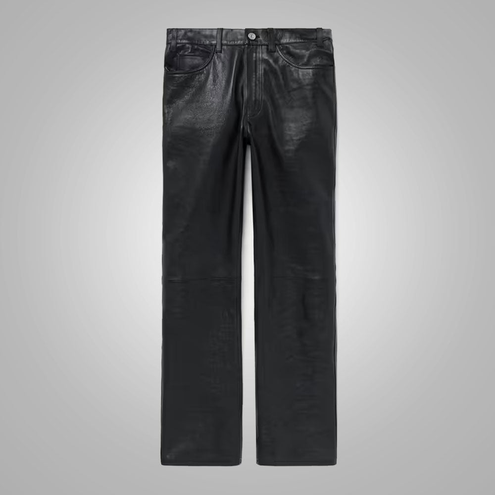 Men’s "Neo-Classic" Urban Jeans | Premium Black Sheepskin | New Style 5-Pocket Fashion Leather Trousers | Full Grain Apparel