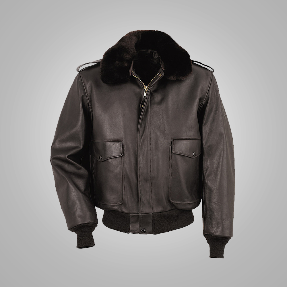 Men’s "Aviation Elite" Hybrid | Premium Brown Cowhide | RAF x A-2 Commander Flight Jacket | Full Grain Apparel