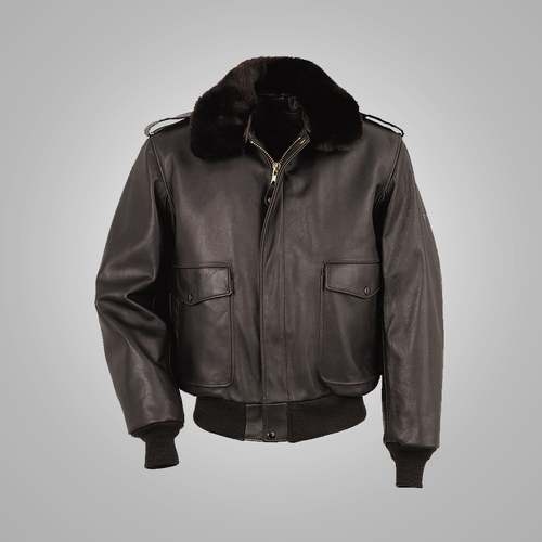 Men’s "Aviation Elite" Hybrid | Premium Brown Cowhide | RAF x A-2 Commander Flight Jacket | Full Grain Apparel