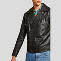 Men’s Bek Black Motorcycle Leather Jacket | Real Sheepskin Urban Racer | Full Grain Apparel