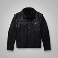 Men’s "Midnight-Trucker" B3 | New Edition Black Sheepskin | Premium Real Shearling Bomber & Flying Jacket | Full Grain Apparel