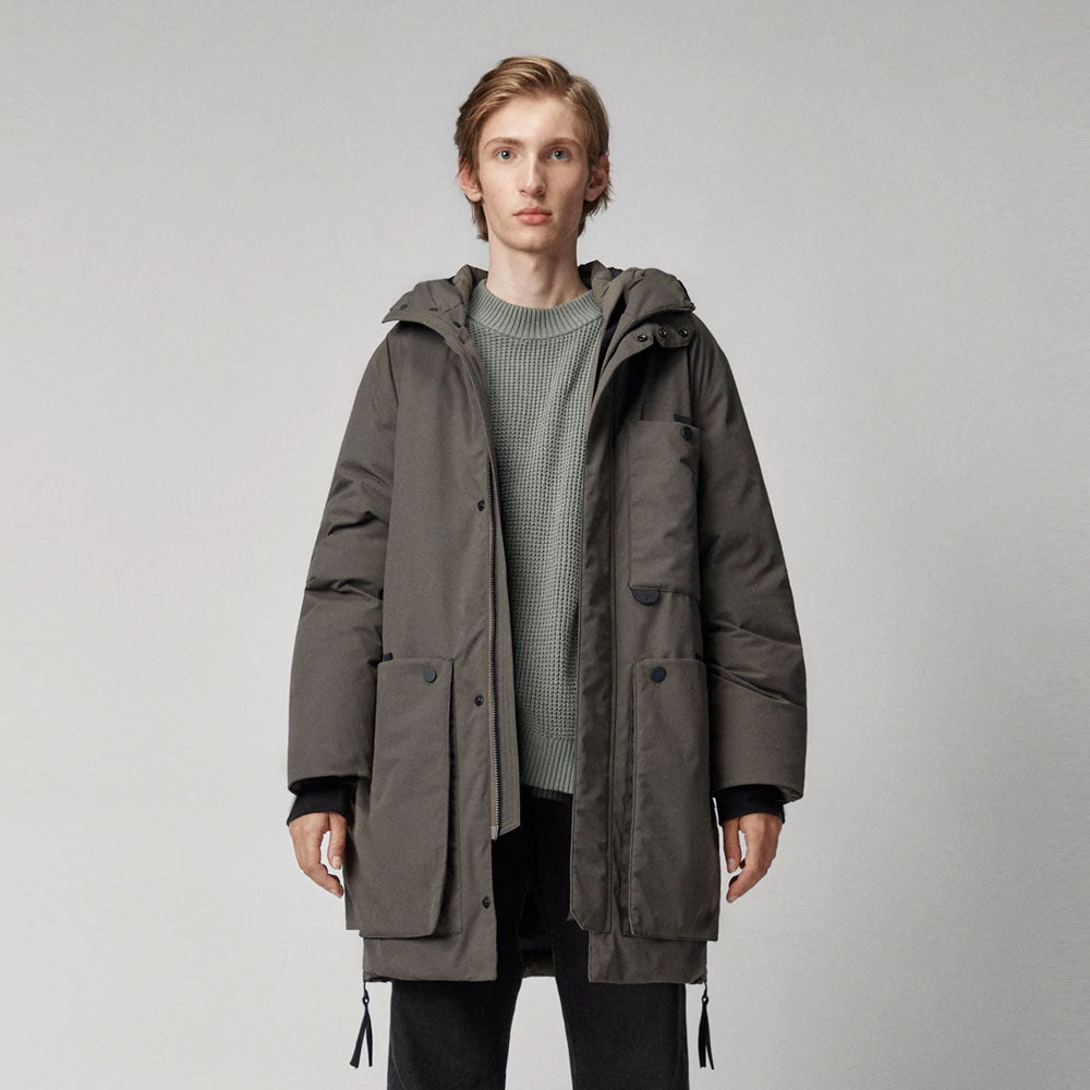 Men’s Hybrid Parka & Puffer Jacket | Dual-Layer Thermal Protection Coat | Full Grain Apparel