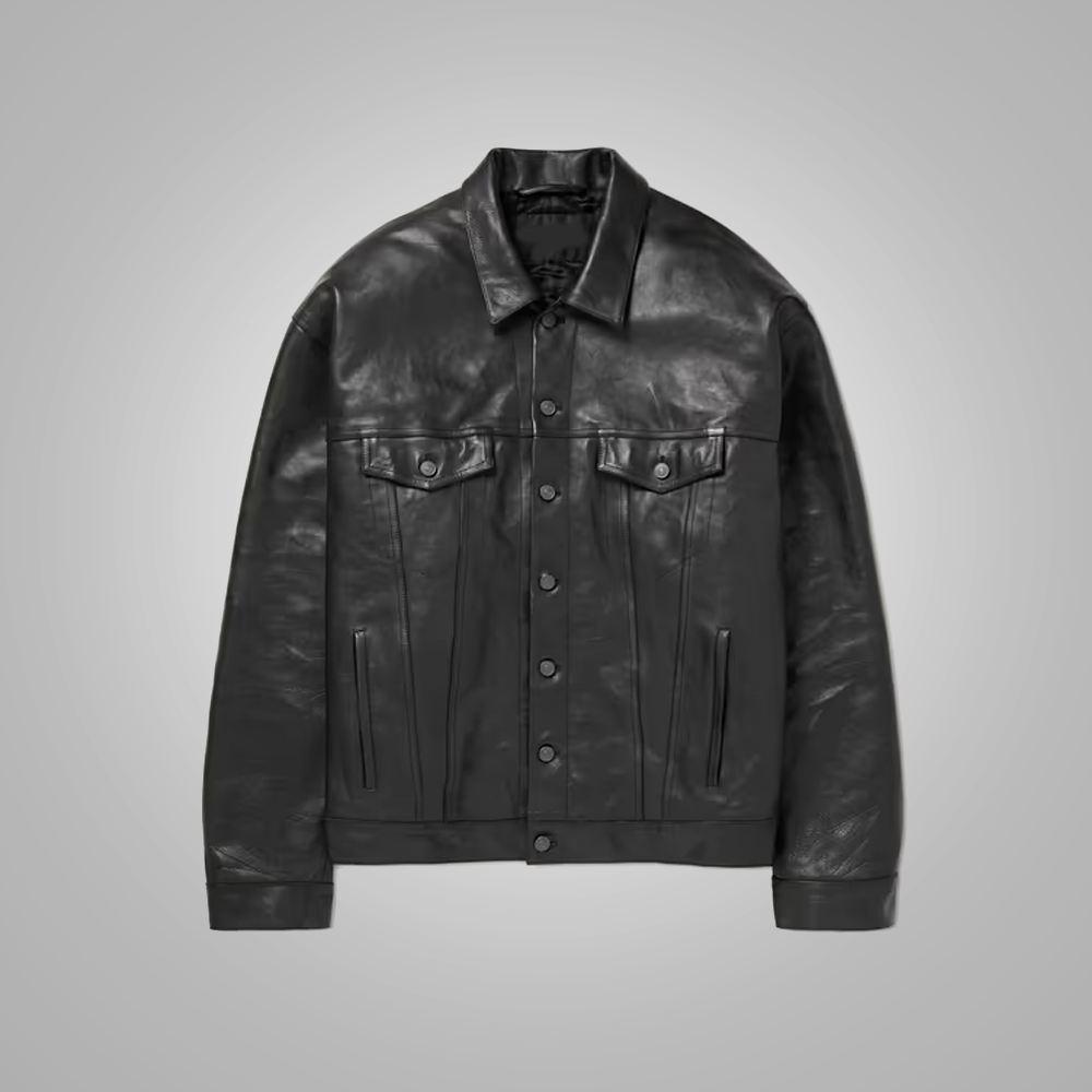 Men’s "Special Ops" Suede Shearling Trucker | Premium Army Black Goatskin Suede | Genuine Leather Tactical-Style Winter Jacket | Full Grain Apparel