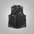 Men’s "Midnight Frontier" Western Vest | Premium Black Sheepskin | Genuine Leather Cowboy Waistcoat with Western Yoke | Full Grain Apparel