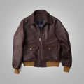 Men’s "Vertical Limit" A2-RAF Hybrid | Premium Brown Sheepskin | Full Shearling-Lined Flight Armor | Full Grain Apparel