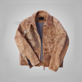 Men’s "Heritage Outpost" Jacket | Premium Brown Real Leather | Vintage Distressed Two-Pocket Field Jacket | Full Grain Apparel
