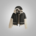 Women’s "Sky-Queen" Aviator | Premium Brown Leather | Bomber Jacket with Detachable Faux Fur Collar | Full Grain Apparel