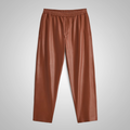 Men’s "Iron-Road" Moto Pants | Premium Chocolate Brown Sheepskin | Genuine Leather Biker Trousers | Full Grain Apparel