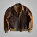 Men’s "Iron-Wing" Aviator-Biker | Heavy-Duty Brown Cowhide | RAF-Spec Flight Biker Jacket | Full Grain Apparel