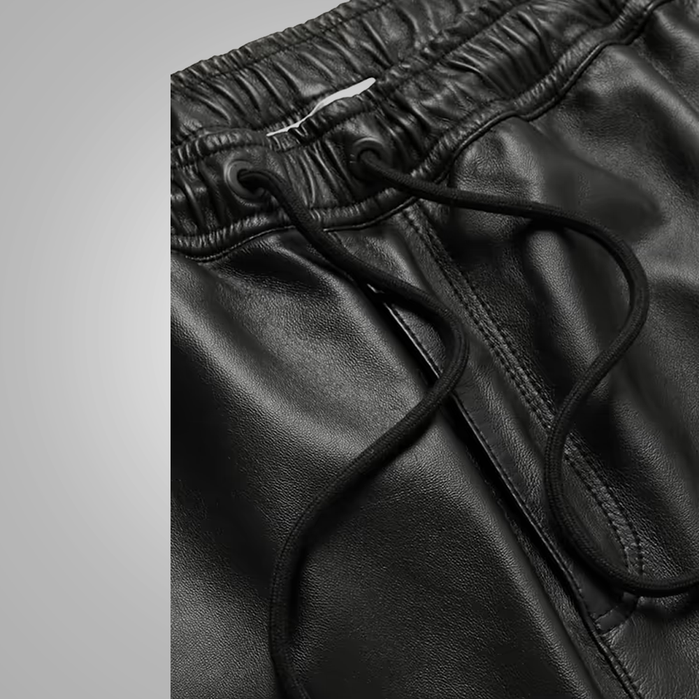 Men’s "Phantom Moto" Biker Trousers | Premium Black Sheepskin | Genuine Leather High-Performance Pants | Full Grain Apparel