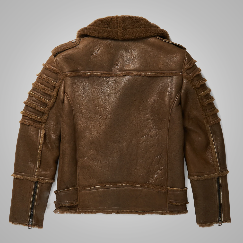 Men’s "Canyon-Flight" B3 Aviator | Real Brown Sheepskin | Authentic Shearling Bomber Flying Jacket | Full Grain Apparel