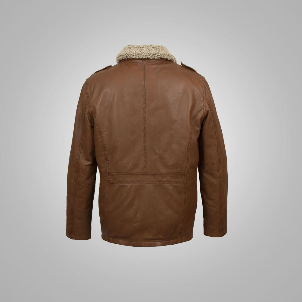 Blazer ejecutivo para hombre "Raw Earth" | Piel de oveja natural marrón de primera calidad | Americana de cuero de grano auténtico | Prenda de cuero de grano completo