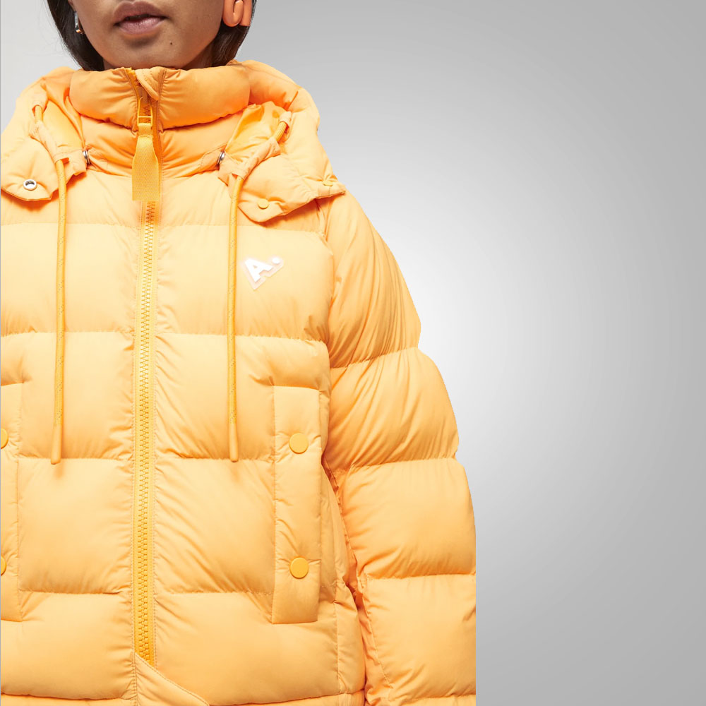 Women’s "Aura Flare" Designer Puffer | Premium High-Gloss Finish | Unique A-Line Sculpted Winter Jacket | Full Grain Apparel