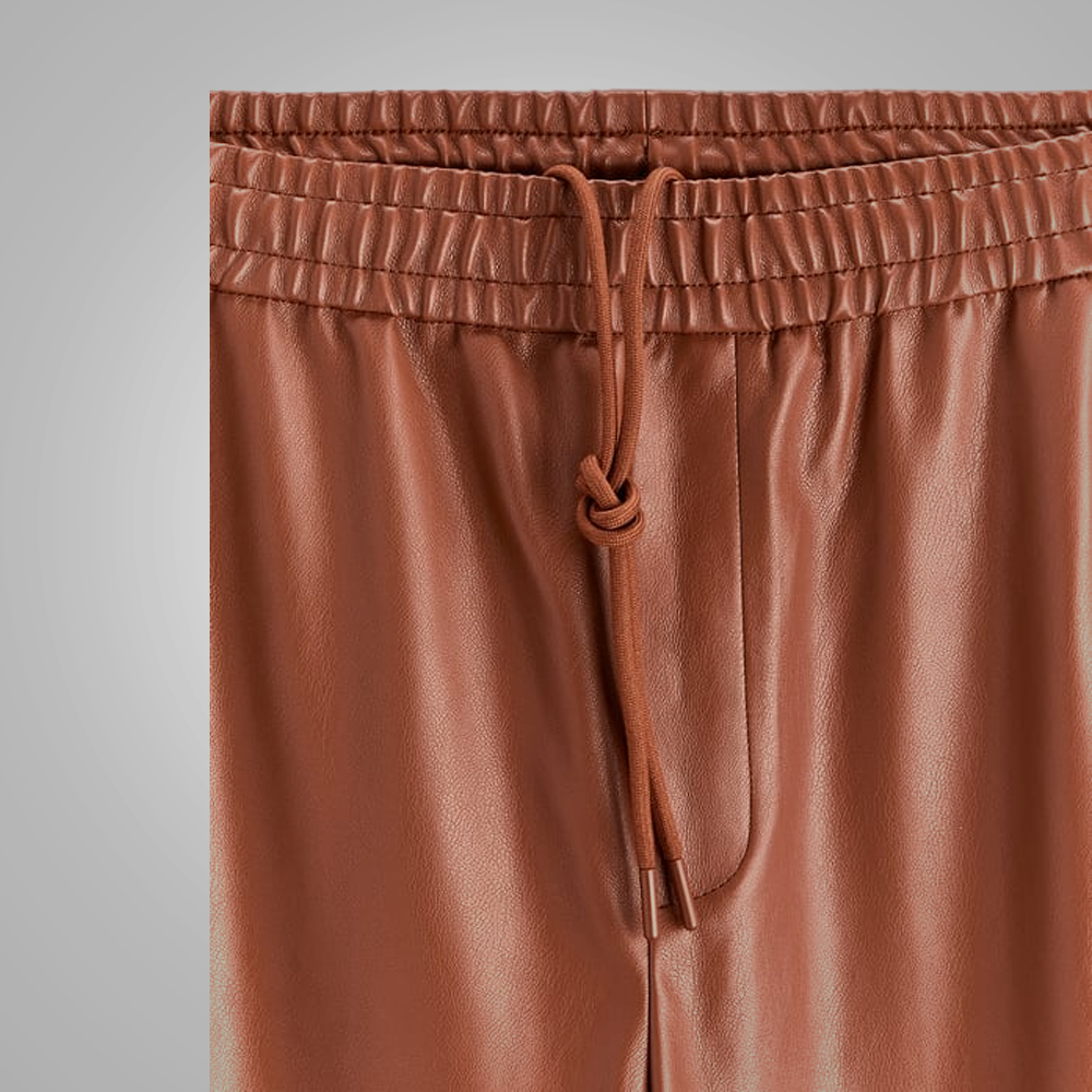 Men’s "Iron-Road" Moto Pants | Premium Chocolate Brown Sheepskin | Genuine Leather Biker Trousers | Full Grain Apparel