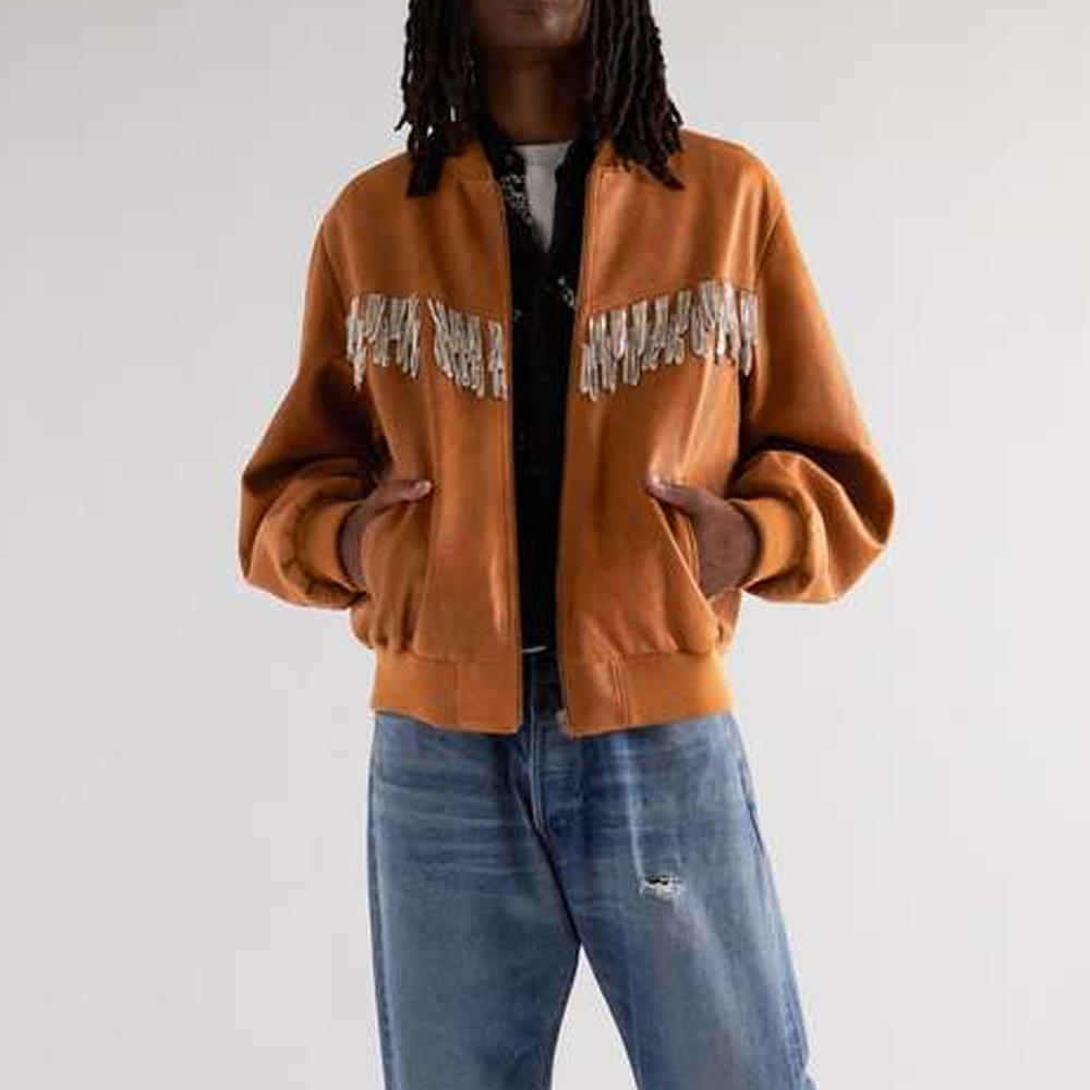 Men’s "Outlaw-Elite" Western Jacket | Brown Premium Suede Sheepskin | Hand-Cut Fringes & Cowboy Heritage Styling | Full Grain Apparel