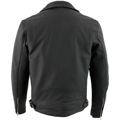 Men’s ‘Reaper’ Matte Black Leather Moto Jacket | Stealth Biker Outerwear | Full Grain Apparel