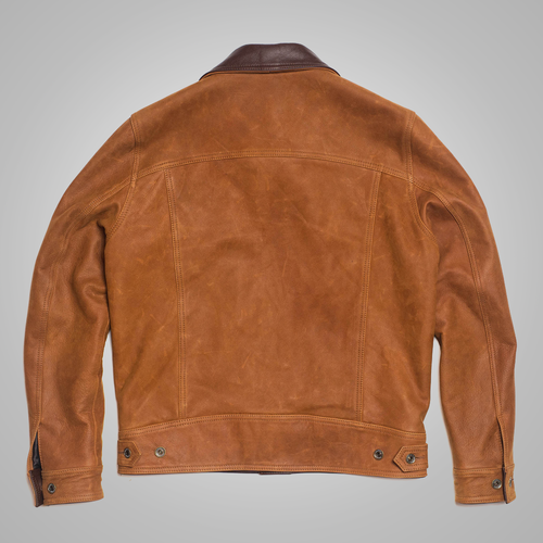 Chaqueta Western "Senderos Antiguos" para Hombre | Ante Marrón Nativo de Primera Calidad | Abrigo Artesanal de Herencia Americana | Prenda de Piel de Grano Completo