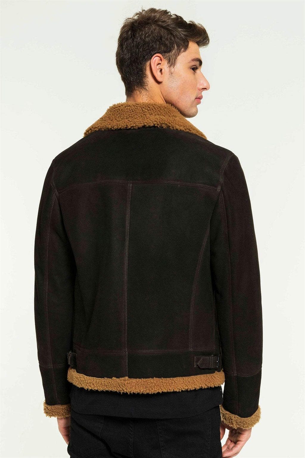 Men’s Aviator Toffee Shearling Jacket | Full Grain Apparel