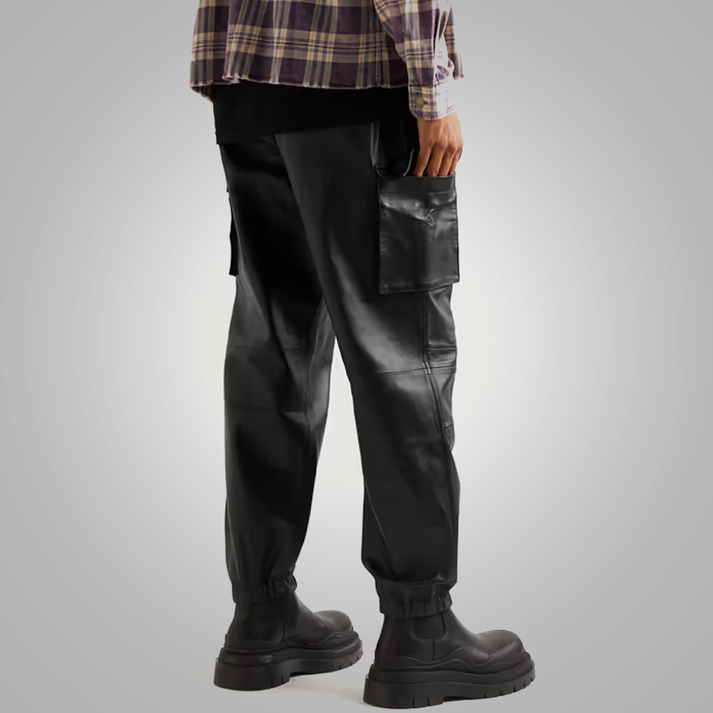 Men’s "Phantom Moto" Biker Trousers | Premium Black Sheepskin | Genuine Leather High-Performance Pants | Full Grain Apparel