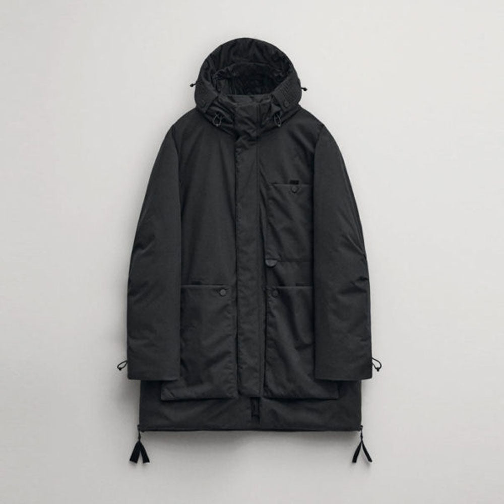 Men’s Black Longline Winter Parka | "Arctic Shield" Extended Coverage Coat | Full Grain Apparel
