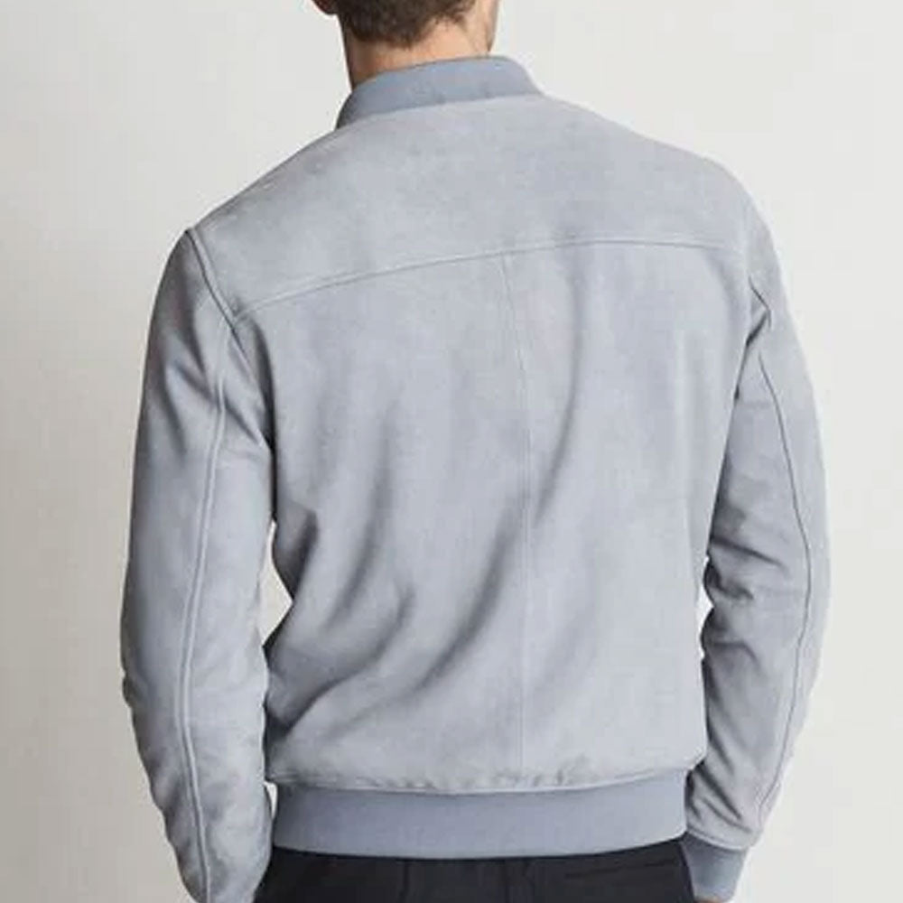 Men’s Suede Leather Bomber Jacket - Premium Urban Heritage | Full Grain Apparel