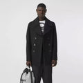 Men’s "Shadow Stealth" Fleece Peacoat | Ultra-Soft Arctic Fleece | Double-Breasted Thermal Overcoat | Full Grain Apparel