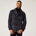 Men’s "Admiral" Dark Navy Wool Peacoat | Premium Melton Wool | Double-Breasted Heritage Overcoat | Full Grain Apparel
