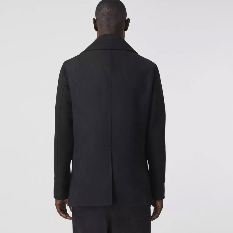 Men’s "Shadow Stealth" Fleece Peacoat | Ultra-Soft Arctic Fleece | Double-Breasted Thermal Overcoat | Full Grain Apparel