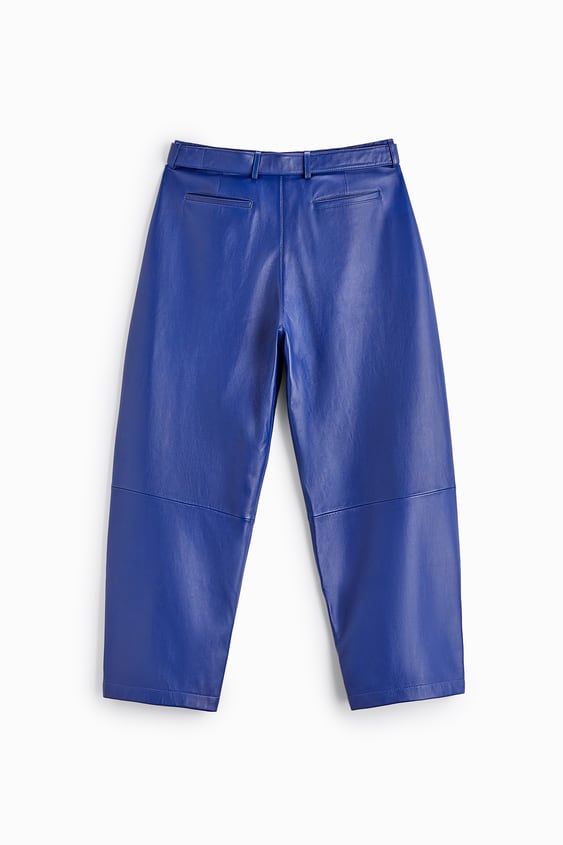 Men’s "Cobalt Rebel" Moto Pants | Premium Royal Blue Sheepskin | Genuine Leather Real Biker Trousers | Full Grain Apparel