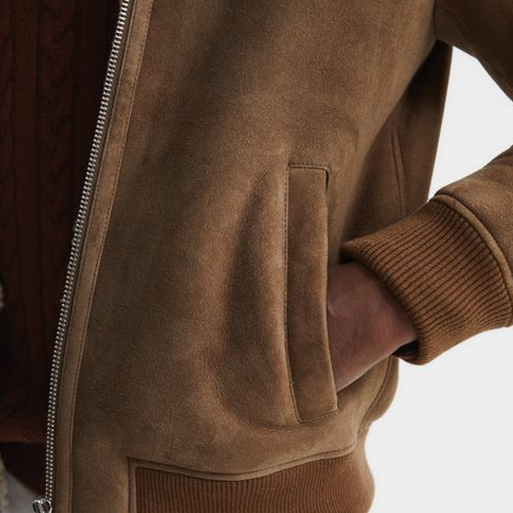 Men’s "Sky-Heritage" B3 Aviator | Classic Brown Sheepskin | Authentic Shearling Bomber Flying Jacket | Full Grain Apparel