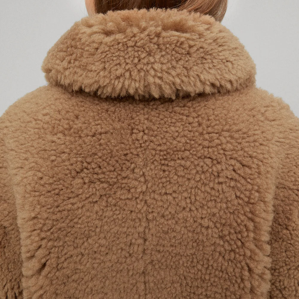 Women’s "Alpine Muse" Brown Shearling Jacket | Premium Sheepskin Leather & Plush Fur Coat | Full Grain Apparel