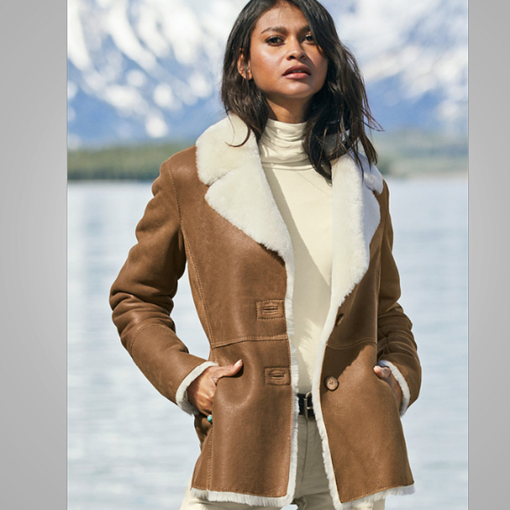 Women’s "Apex Pilot" B3 Bomber | Premium Camel Brown Leather | Authentic Sheepskin Shearling Aviator | Full Grain Apparel