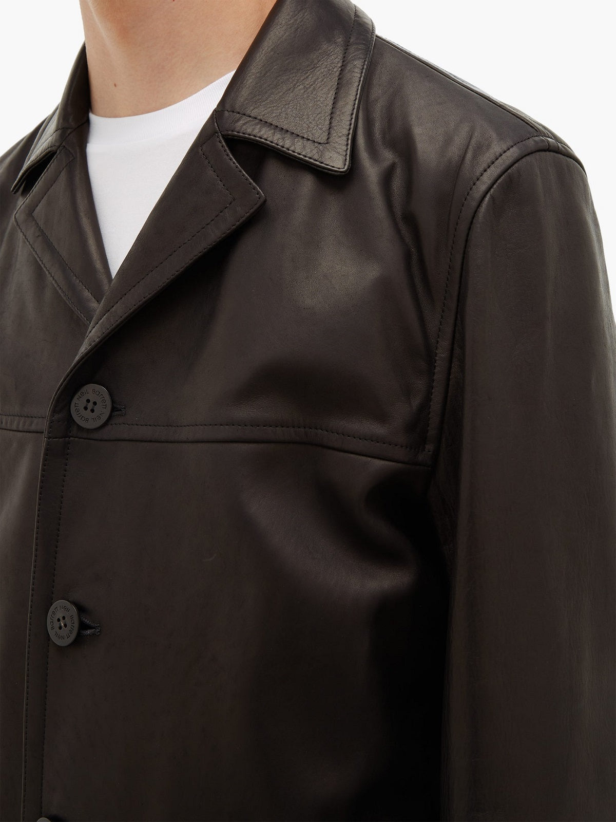 Gabardina larga de cuero Obsidiana-Ámbar para hombre | Parka de invierno industrial | Prendas de piel plena flor