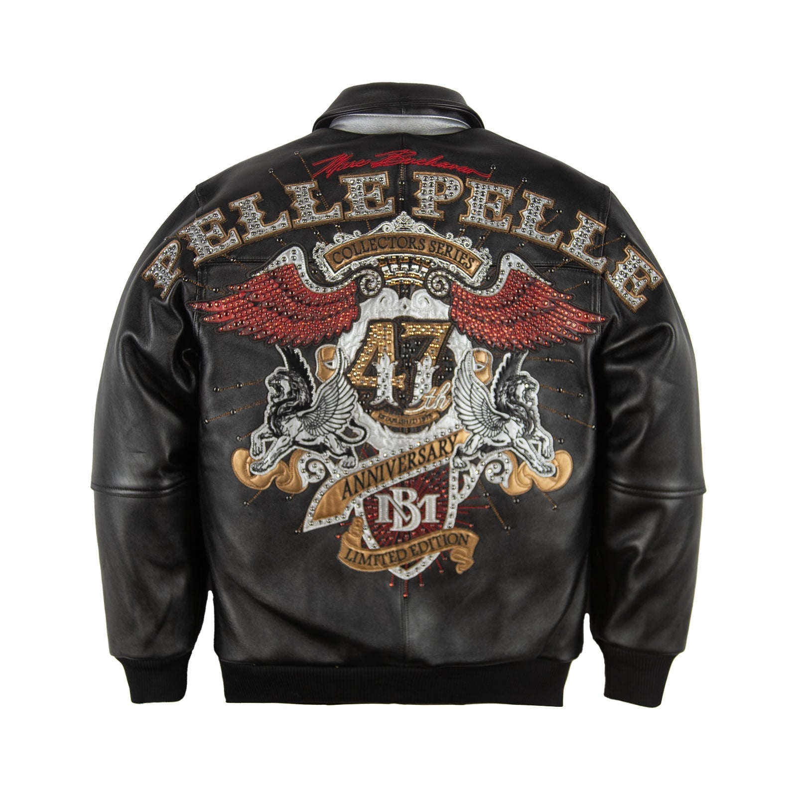 Men’s "Signature-47" Anniversary | 100% Genuine Full-Grain Cowhide | Pelle Pelle Inspired 47th Collectors Series Jacket | Full Grain Apparel