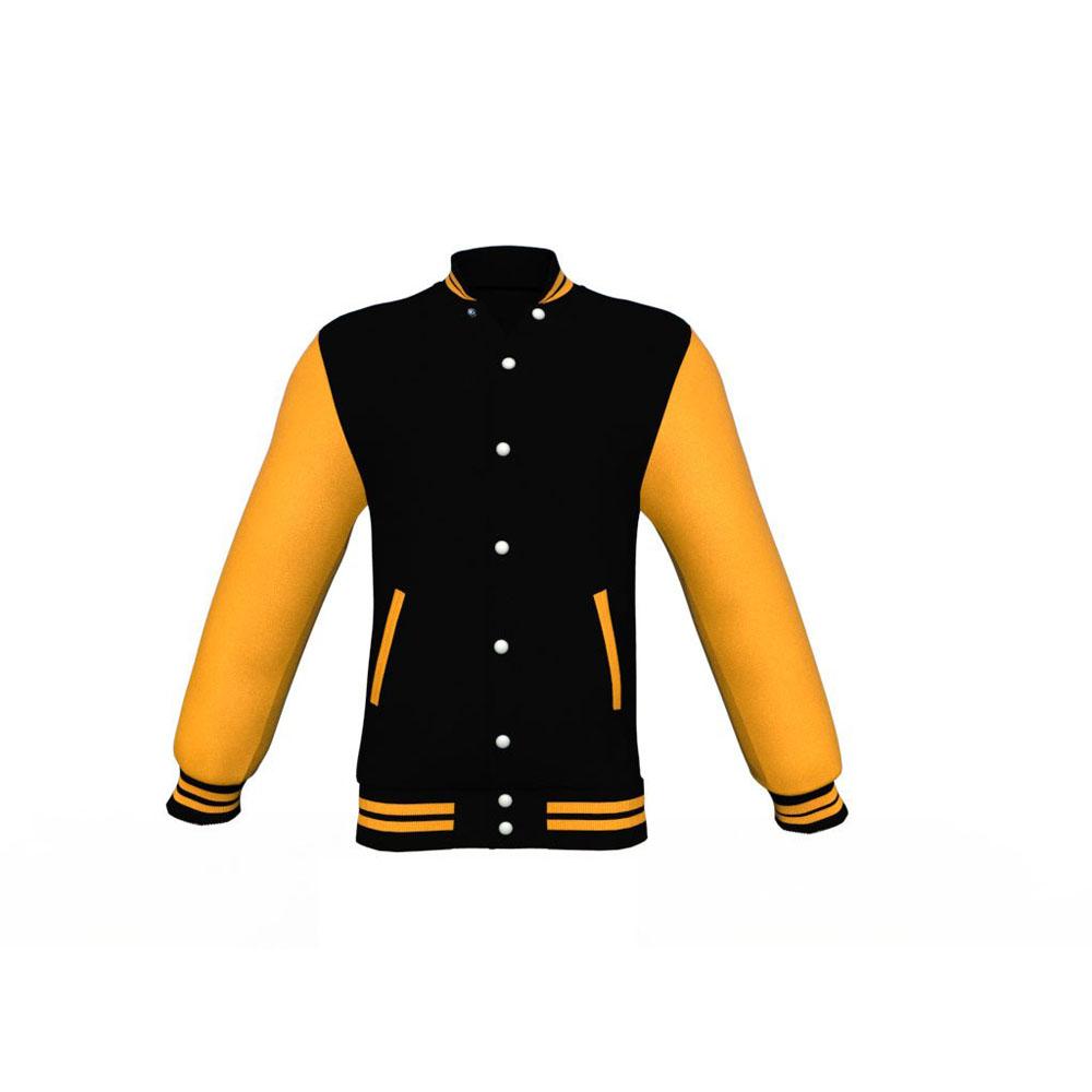 Black & Gold Varsity Jacket - Custom Letterman | Full Grain Apparel