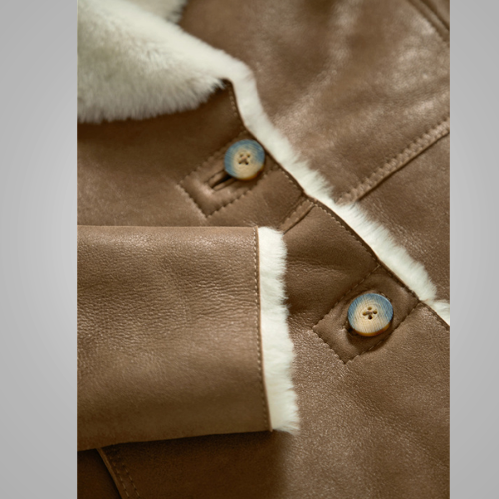 Women’s "Apex Pilot" B3 Bomber | Premium Camel Brown Leather | Authentic Sheepskin Shearling Aviator | Full Grain Apparel