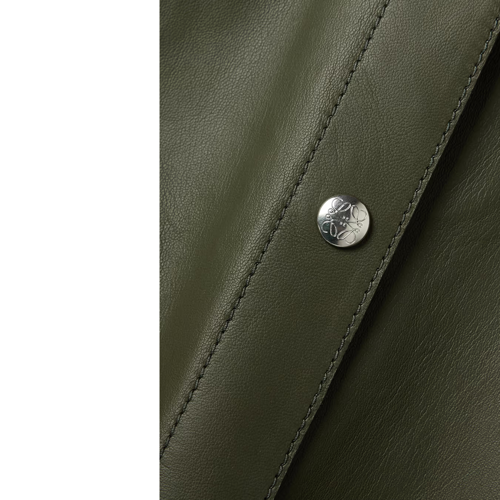 Camisa de cuero "Emerald-Smart" para mujer | Piel de oveja premium verde bosque | Cuello estructurado y acabado entallado ultrasuave | Prenda de grano completo