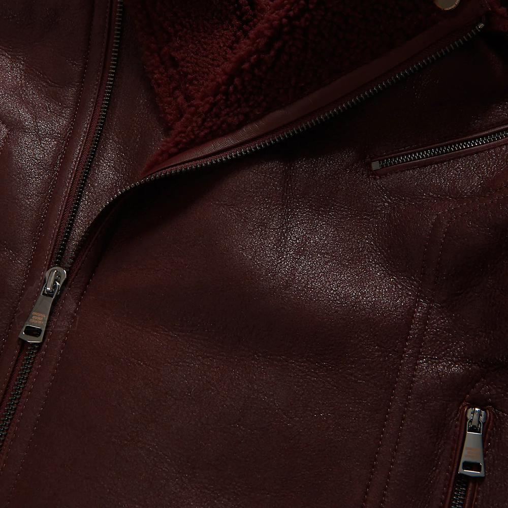 Men’s "Summit-Standard" B3 Aviator | Real Brown Sheepskin | Heritage Shearling Bomber Flying Jacket | Full Grain Apparel