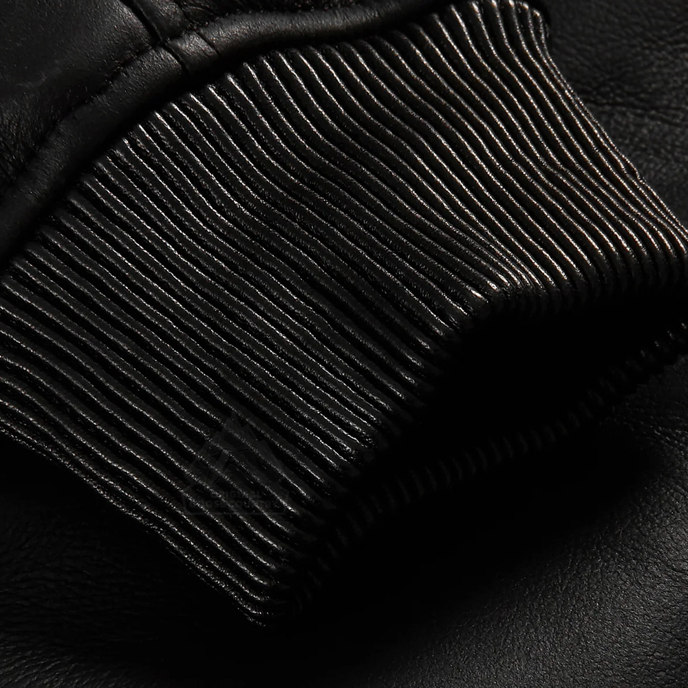 Aviador "Phantom-B3" para hombre | Piel de oveja auténtica negra | Chaqueta bomber de piel de oveja de primera calidad | Prenda de cuero de grano completo