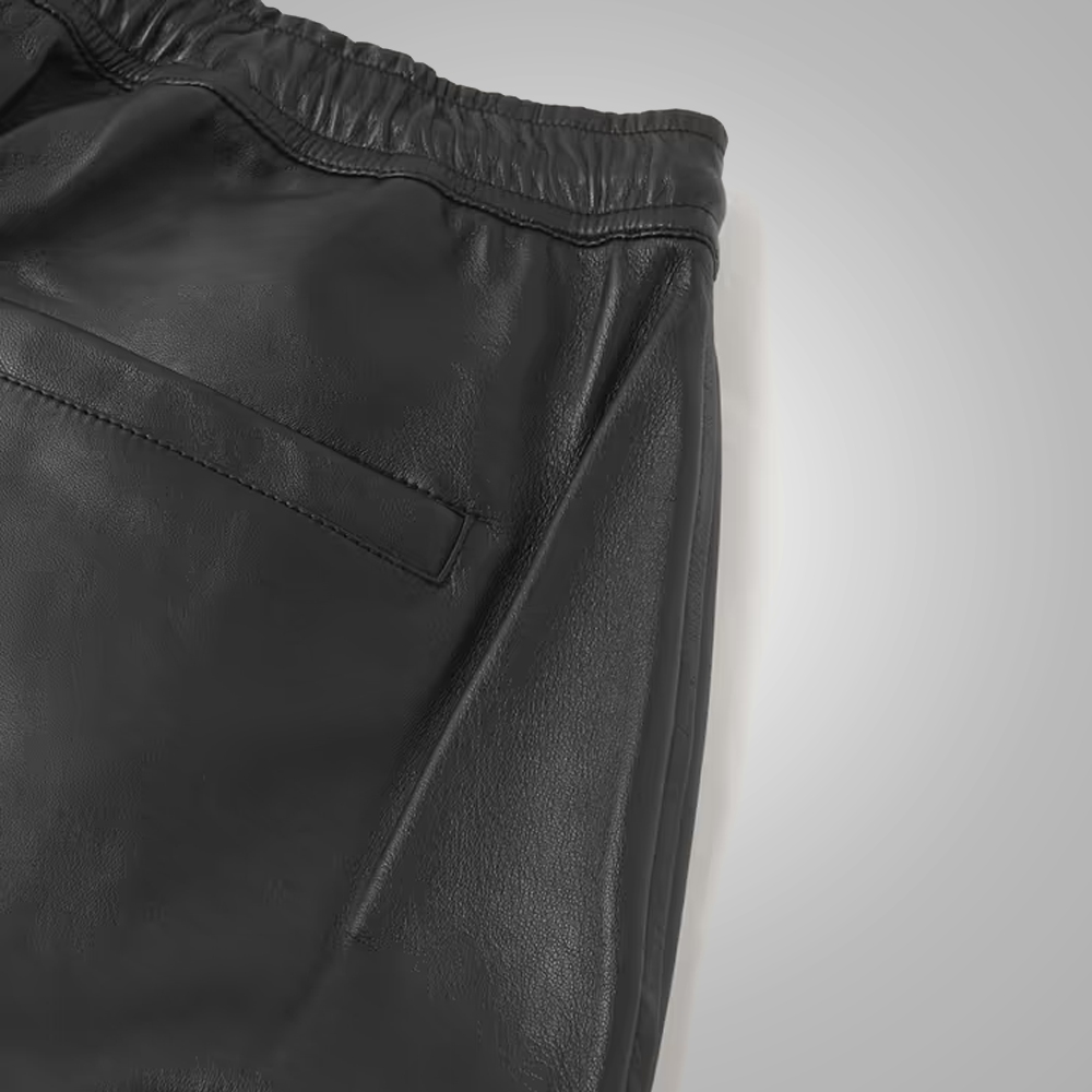 Men’s "Phantom Moto" Biker Trousers | Premium Black Sheepskin | Genuine Leather High-Performance Pants | Full Grain Apparel