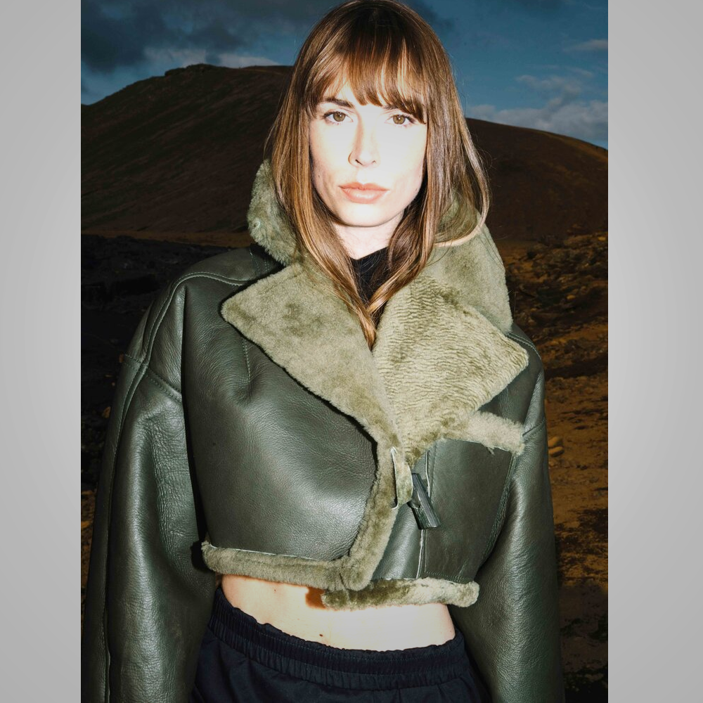 Women’s "Emerald Altitude" B3 | Premium Green Sheepskin | Faux Fur Shearling Flight Bomber Jacket | Full Grain Apparel